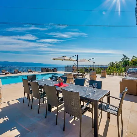 Esarjo With Heated Pool And Sea View Villa Veprinac