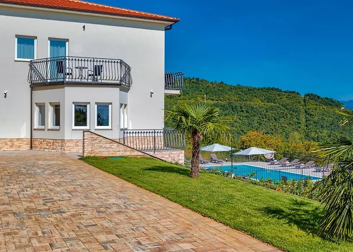 Esarjo With Heated Pool And Sea View Villa Veprinac